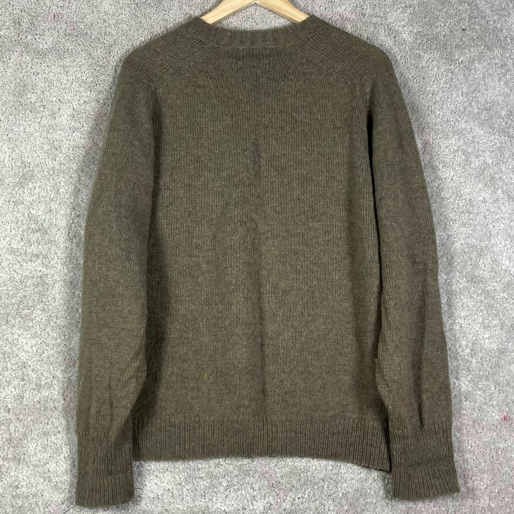 Vintage 60s Mohair Lambswool Sweater Mens Brown Crewneck Knit Jordan Marsh